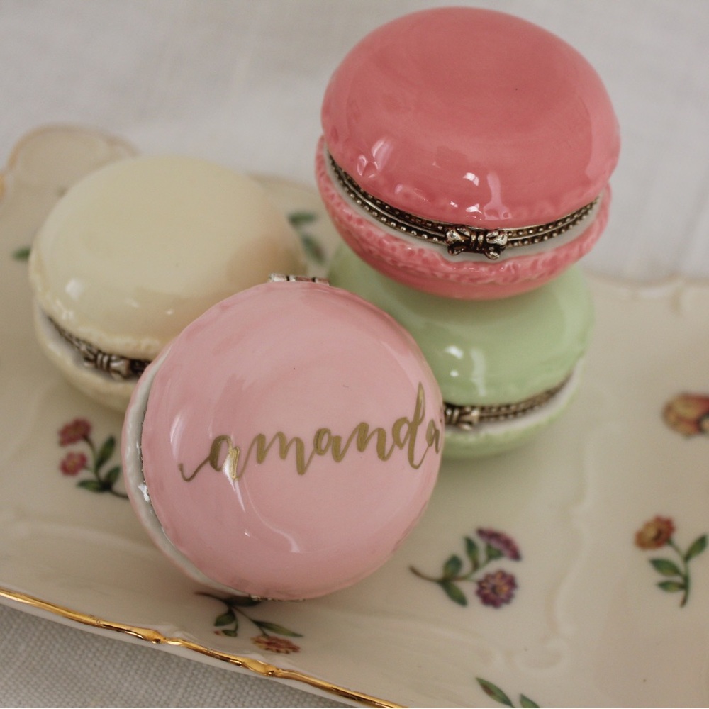 Macaron Ceramic Trinket (set of 4)